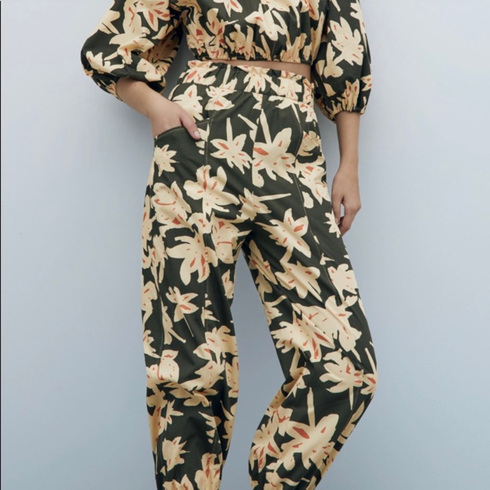 New With Tag, Zara Printed Paper Bag Style Pant
